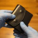 damski portfel portfele czarno zielony ze skóry