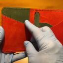 portfele na karty zielono czerwony portfel ręcznie