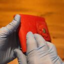 czerwony portfel portfele skórzany ręcznie