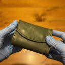 nietypowe portfele zielony damski portfel ze skóry