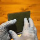 portfele portfel na karty zielono brązowy skórzany