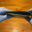 portfele czarno turkusowy portfel skórzany