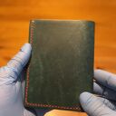 ręcznie wykonane portfele turkusowy duży portfel ze skóry