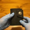 portfele czarny portfel skórzany z ozdobnym