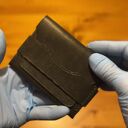 hand made portfele mały czarny portfel skórzany