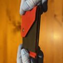 gustowne portfele czerwono czarny portfel na klips