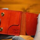 niepowtarzalne portfele czerwony portfel skórzany ręcznie