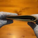 portfele brązowo zielony portfel skórzany