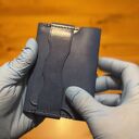 portfele damski niebieski portfel skórzany z klapką