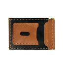 brązowy portfel portfele czarny na klips