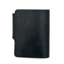 czarny portfel portfele duży ręcznie uszyty