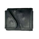 ręczne wykonanie pojemny czarny portfel skórzany ręcznie uszyty