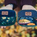 Mały portfelik handmade patchwork z tkaniny z odzysku