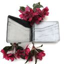 Banknotówka, portfel skórzany czarno-szary