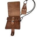 portfele ciemno brązowy portfel motocyklisty