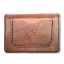 brązowy portfel na bilon ze skóry ręcznie