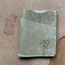 minimalistyczny beżowy portfel ze skóry ręcznie damski