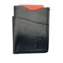 minimalistyczny czarny portfeli ze skóry na karty portfel