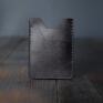 wildleather prezent dla niego męski portfel minimalistyczny skórzany czarny