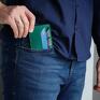 skórzany portfel model mini na karty ręcznie męski