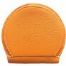 Portmonetka skórzana Pumpkin pomarańczowa portfel rękodzieło