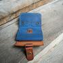 Stylowy, niepowtarzalny dwukolorowy ręcznie robiony portfel w stylu vintage. Wysoka jakość