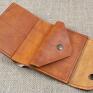 brązowe portfelik skórzany portfel