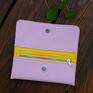 wegański portfel z ekoskóry - pink love do torebki portfelik