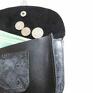 ciekawe portfel portmonetka skórzana czarna z zatrzaskiem skóra