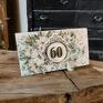 Pudełko drewniane - prezent na 60 urodziny na pieniądze kwiaty
