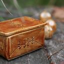Szkatułka z koronką - pojemnik na biżuterię z ceramiki handmade