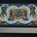 Ręcznie malowana skrzyneczka na herbatę szkatułka organizer MAGIA