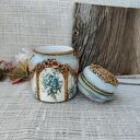 Rustykalny słoik decoupage Błękitna Łąka