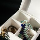 Ręcznie malowana skrzyneczka szkatułka na herbatę róża