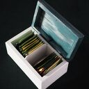 Ręcznie malowana skrzyneczka na herbatę szkatułka organizer MAGIA