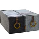 Pudełko na płyty CD, pojemnik szary do przechowywania kolekcji płyt