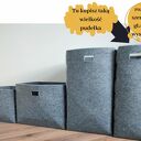 Wąskie pudełko z filcu, wysoki kosz - na pranie