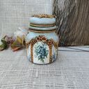 Rustykalny słoik decoupage Błękitna Łąka