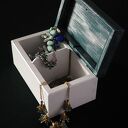 Ręcznie malowana skrzyneczka na herbatę szkatułka organizer MAGIA