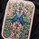 ręcznie malowane pudełko na biżuterię szkatułka PAW