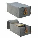 Pudełko na płyty DVD - pojemnik szary z klapką