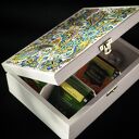 Skrzyneczka na herbatę szkatułka organizer PAISLEY