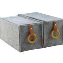 Pudełko na płyty CD, pojemnik szary do przechowywania kolekcji płyt