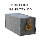 Pudełko na płyty CD, pojemnik szary do przechowywania kolekcji płyt