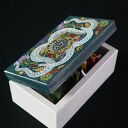 Ręcznie malowana skrzyneczka na herbatę szkatułka organizer MAGIA