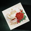 Ręcznie malowana skrzyneczka szkatułka na herbatę róża