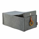 Pudełko na płyty DVD - pojemnik szary z klapką