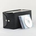Pudełko do przechowywania płyt CD - Minimalistyczne z grafitowego filcu