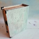 Szkatułka książka na biżuterię, zdjęcia, z motywami kwiatowymi w stylu shabby chic