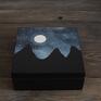 pudełka: GÓRY - pudełko drewniane ręcznie malowane 15x15cm